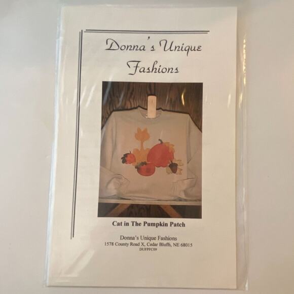 Donnas Unique Fashions DUFPFC19 Pattern Cat In The Pumpkin Patch Holiday - Picture 2 of 5